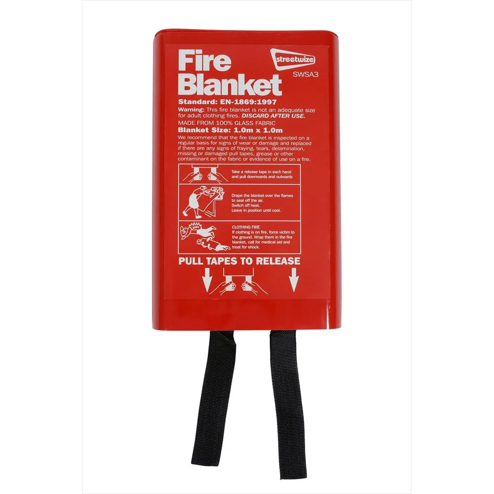 0.6kg BC Dry Power Fire Extinguisher & Blanket Caravan Boat Home