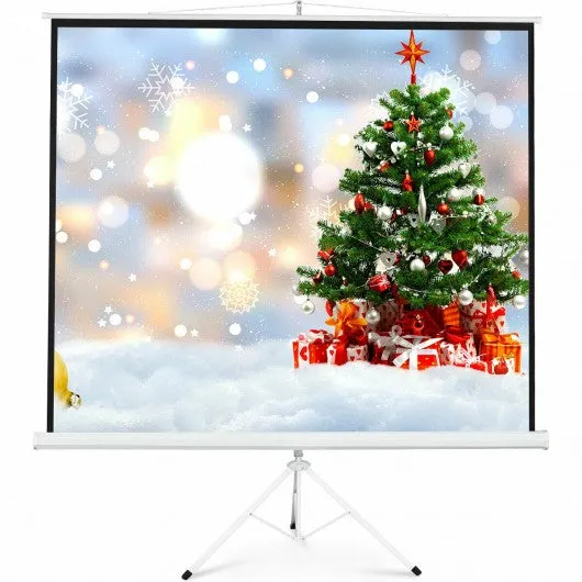 100" 70 x 70 Portable Square Tripod Screen Projection Projector