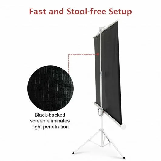 100" 70 x 70 Portable Square Tripod Screen Projection Projector