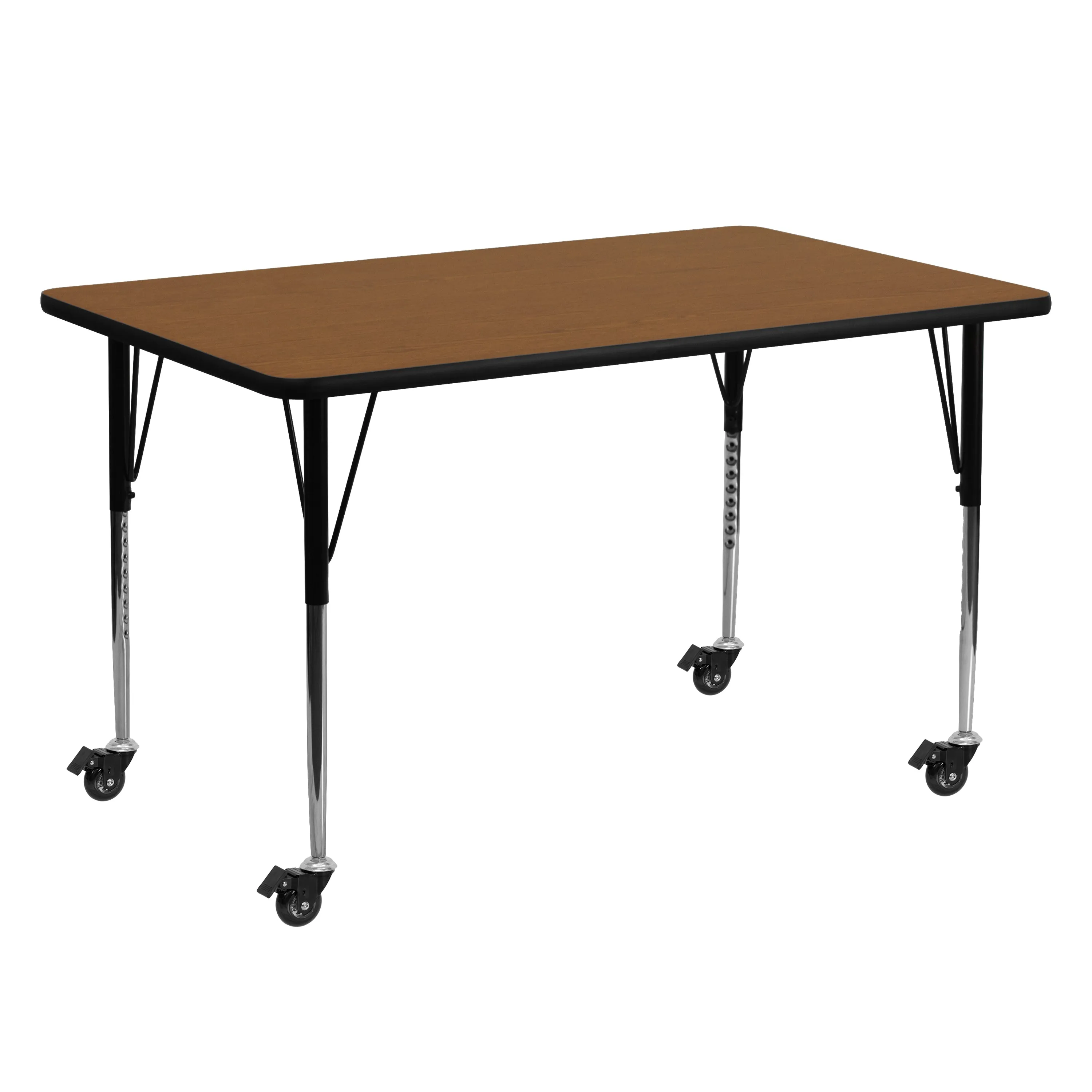 24x60 REC Oak Activity Table XU-A2460-REC-OAK-H-A-CAS-GG