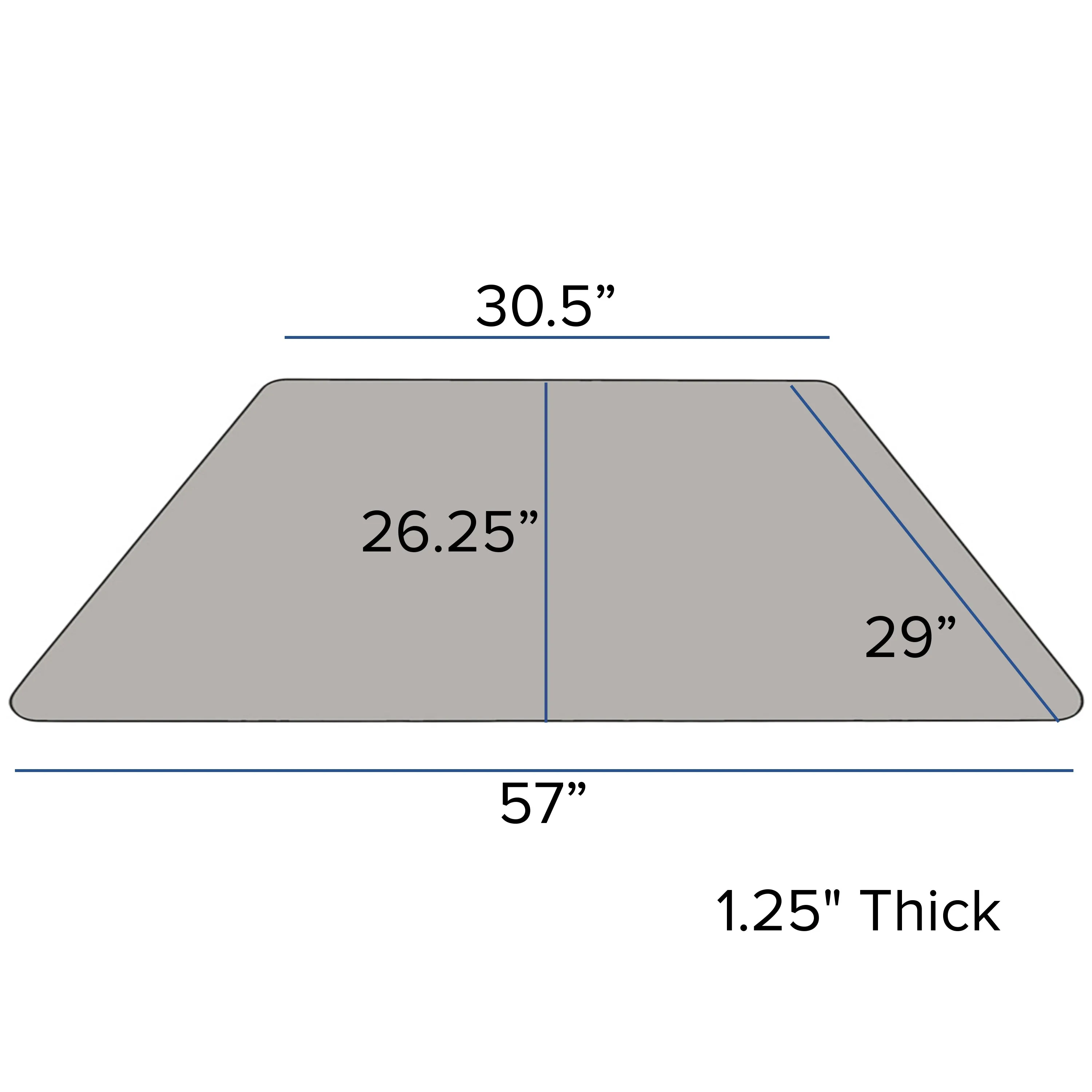 29x57 TRAP Grey Activity Table XU-A3060-TRAP-GY-T-A-CAS-GG