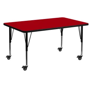 30x60 REC Red Activity Table XU-A3060-REC-RED-T-P-CAS-GG