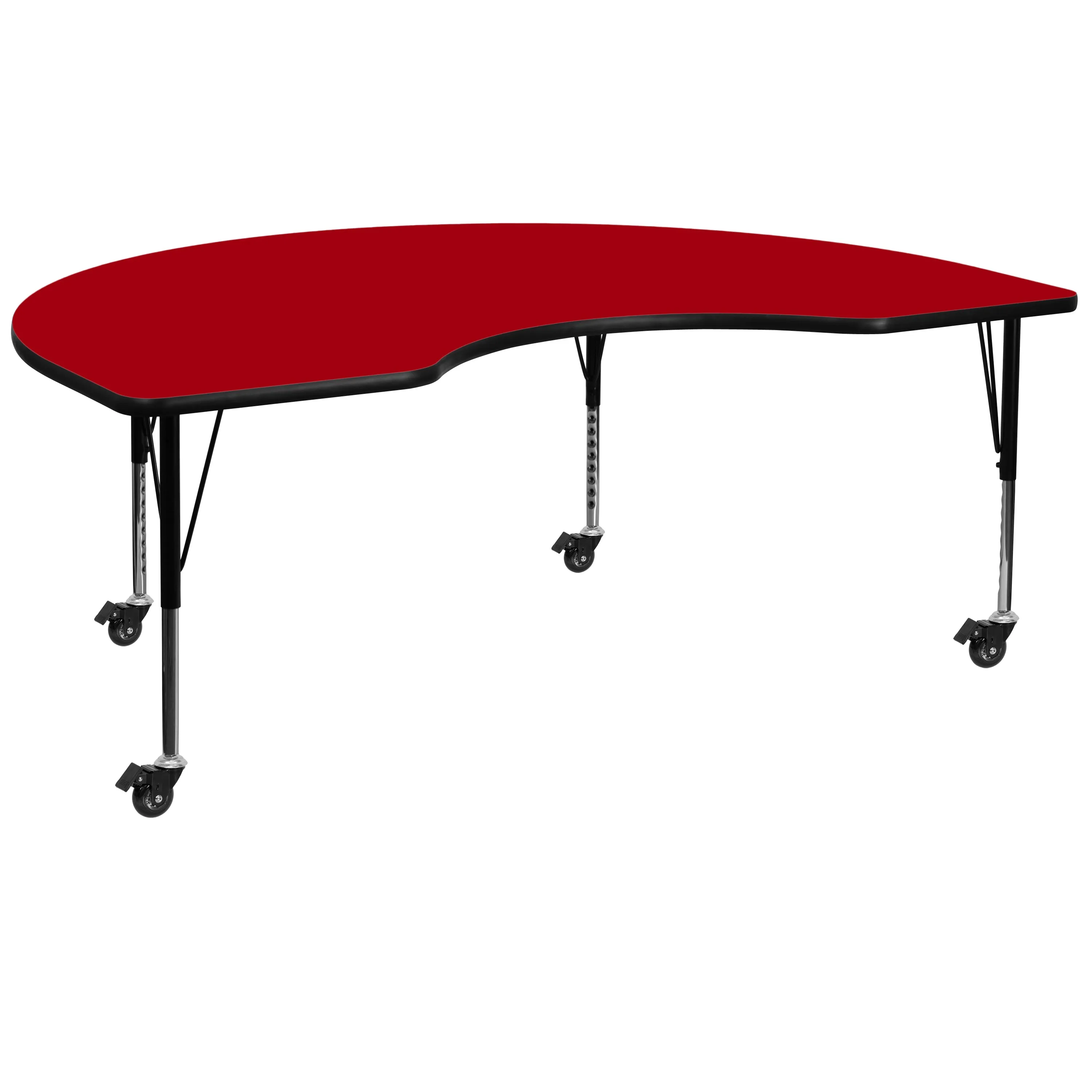 48x72 KDNY Red Activity Table XU-A4872-KIDNY-RED-T-P-CAS-GG