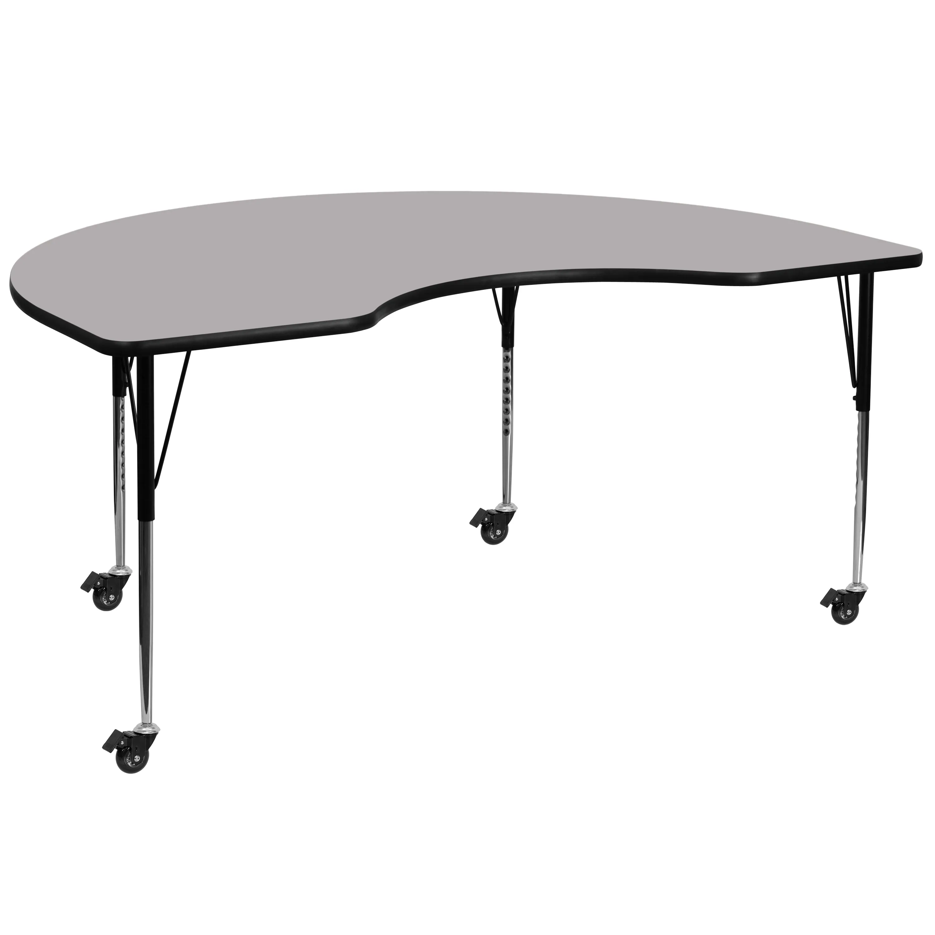 48x96 KDNY Grey Activity Table XU-A4896-KIDNY-GY-T-A-CAS-GG