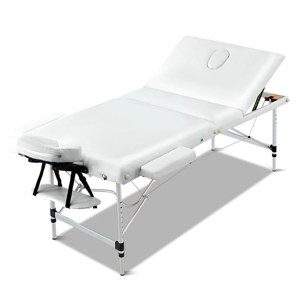 Adjustable 3 Fold Aluminium Portable Massage Table 75cm - Zenses