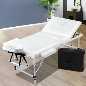 Adjustable 3 Fold Aluminium Portable Massage Table 75cm - Zenses