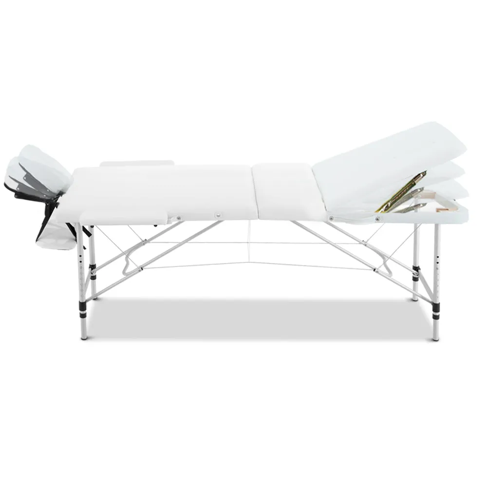 Adjustable 3 Fold Aluminium Portable Massage Table 75cm - Zenses