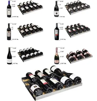 Allavino FlexCount II Tru-Vino 128 Bottle Single Zone Stainless Steel Right Hinge Wine Refrigerator VSWR128-1SR20