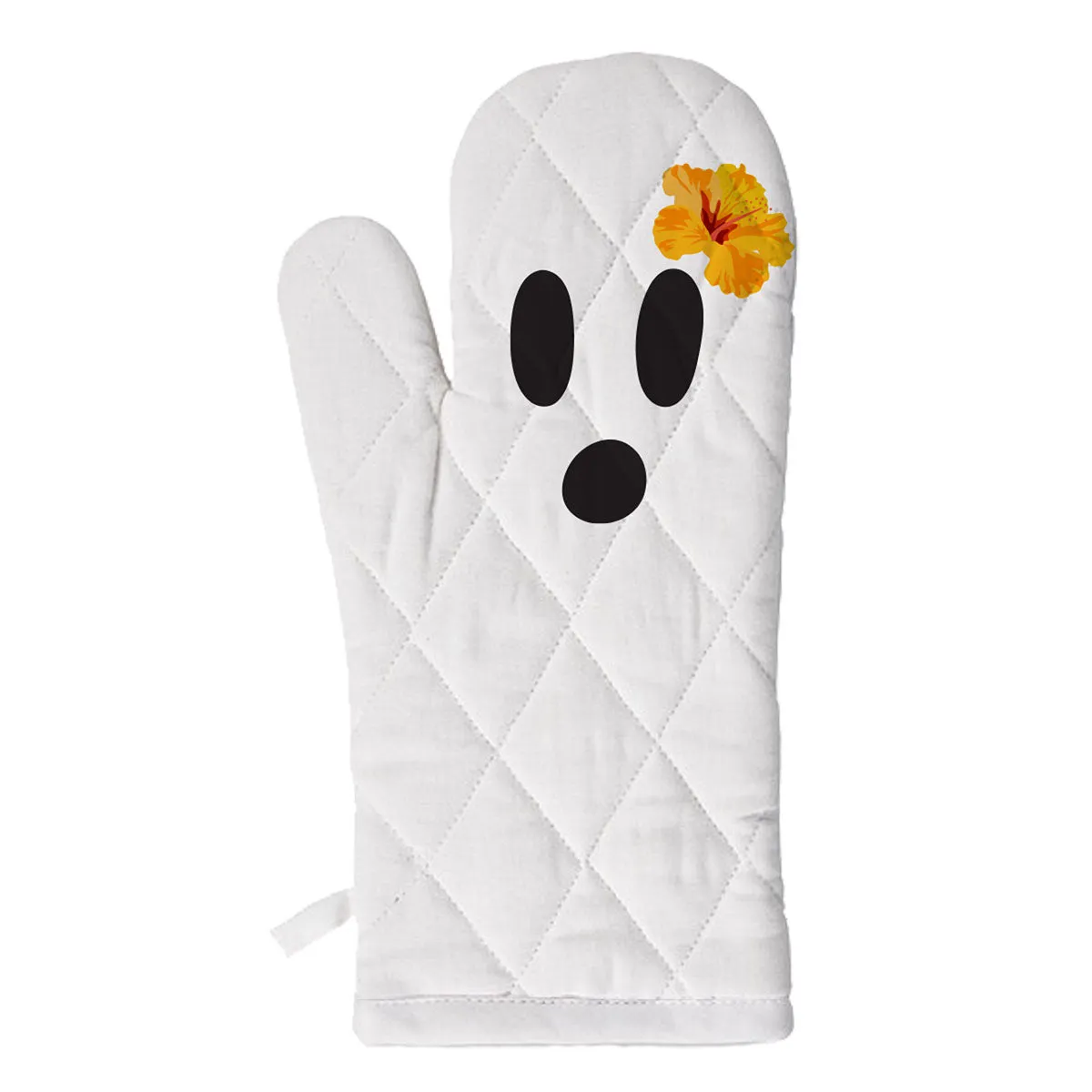 Aloha Ghost with Hibiscus Oven Mitt