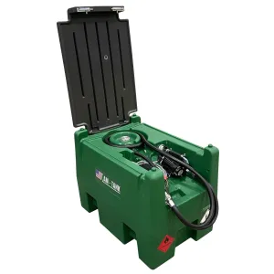 AM-TANK 58 Gallon Portable Diesel Only Tank with 12 Volt Pump and Covering Lid