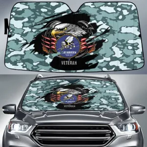 Bald Eagle American Flag Mint Green Camo Cow Pattern Printed Car Sun Shades Cover Auto Windshield Coolspod