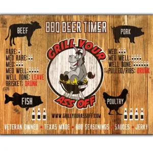 BBQ Beer Timer Magnet