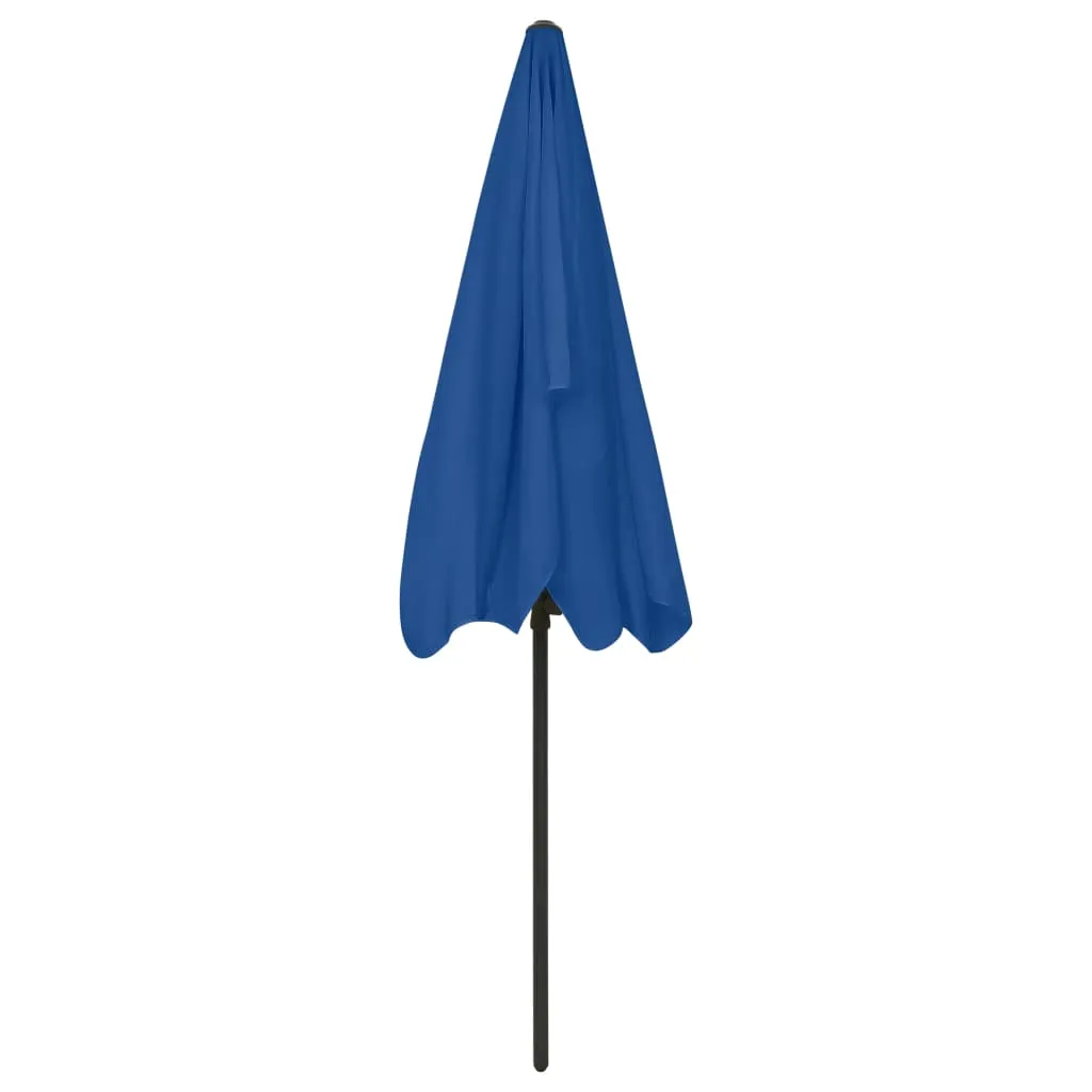 Beach Umbrella Azure Blue 200x125 cm