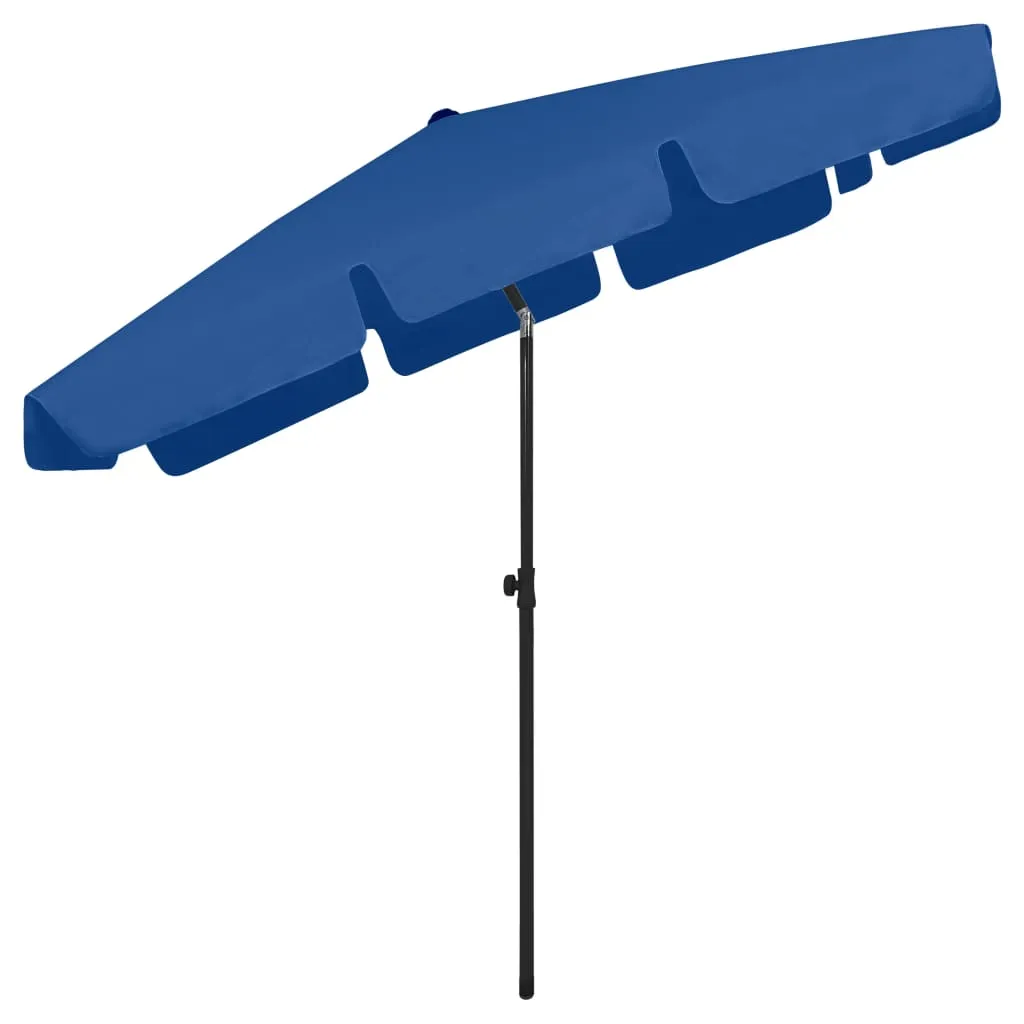 Beach Umbrella Azure Blue 200x125 cm