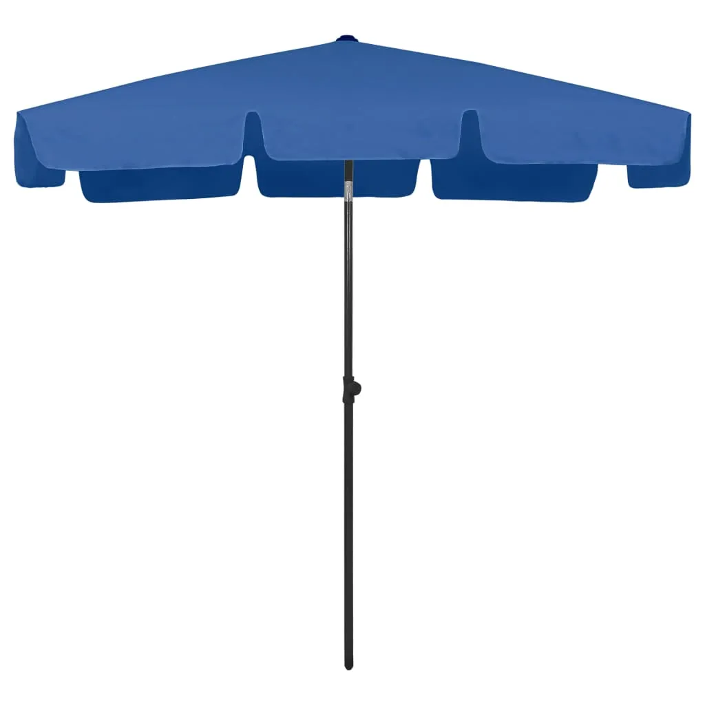 Beach Umbrella Azure Blue 200x125 cm