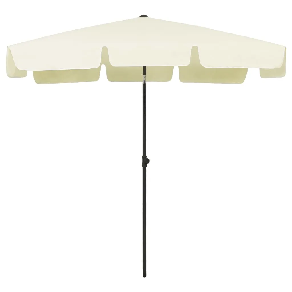 Beach Umbrella Sand Yellow 200x125 cm