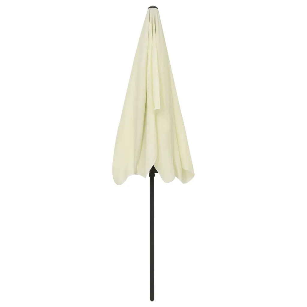 Beach Umbrella Sand Yellow 200x125 cm