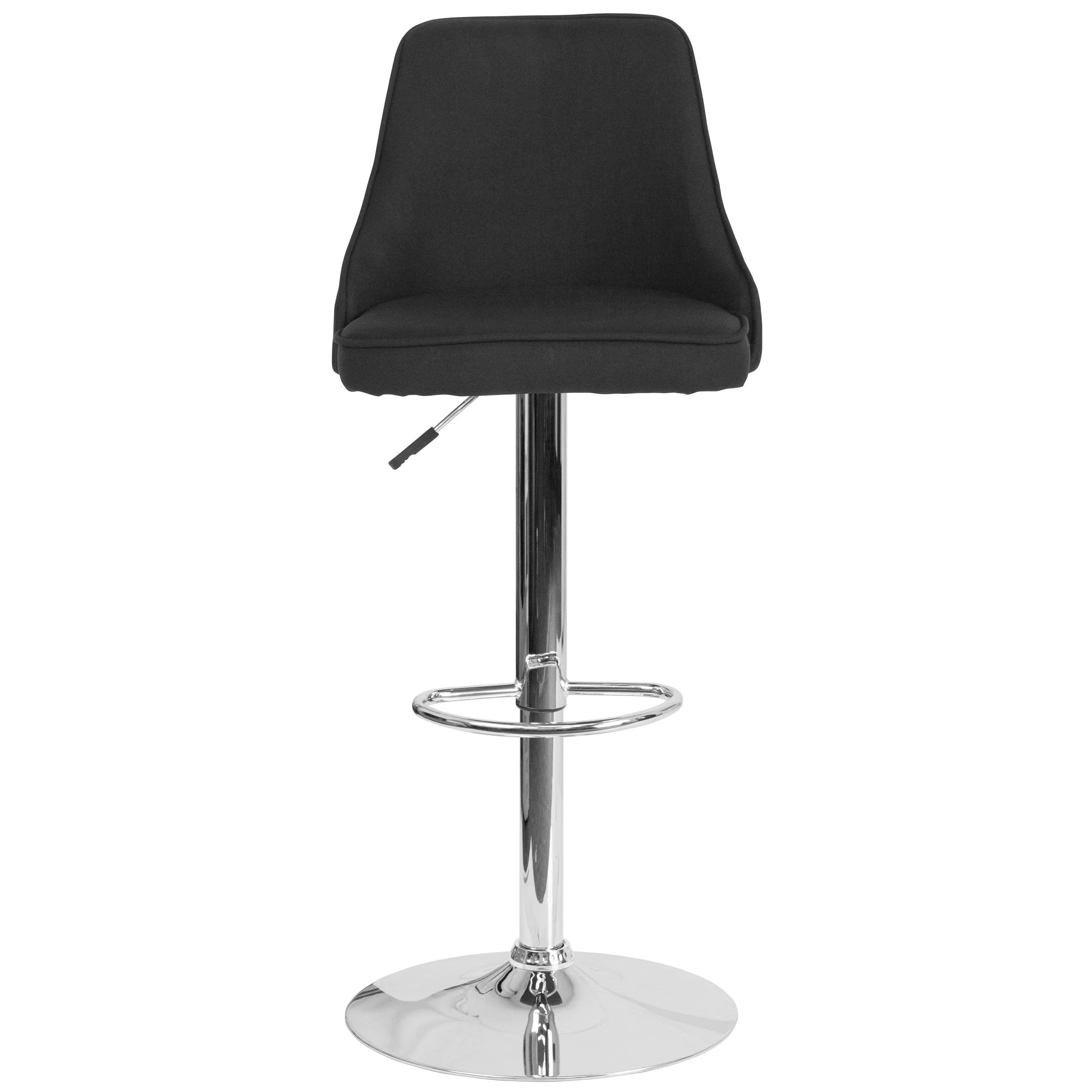 Black Fabric Barstool DS-8121A-BLK-F-GG