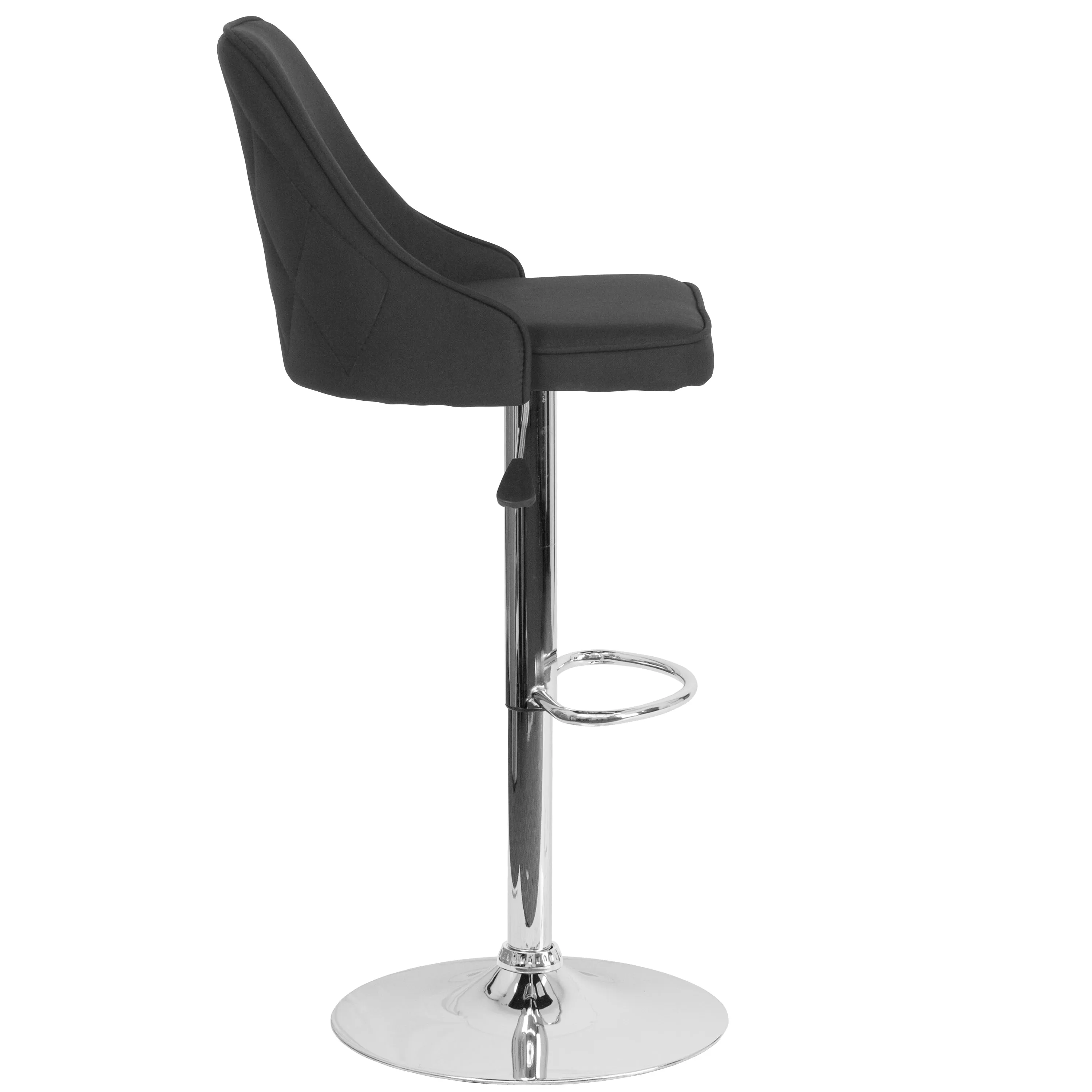 Black Fabric Barstool DS-8121A-BLK-F-GG