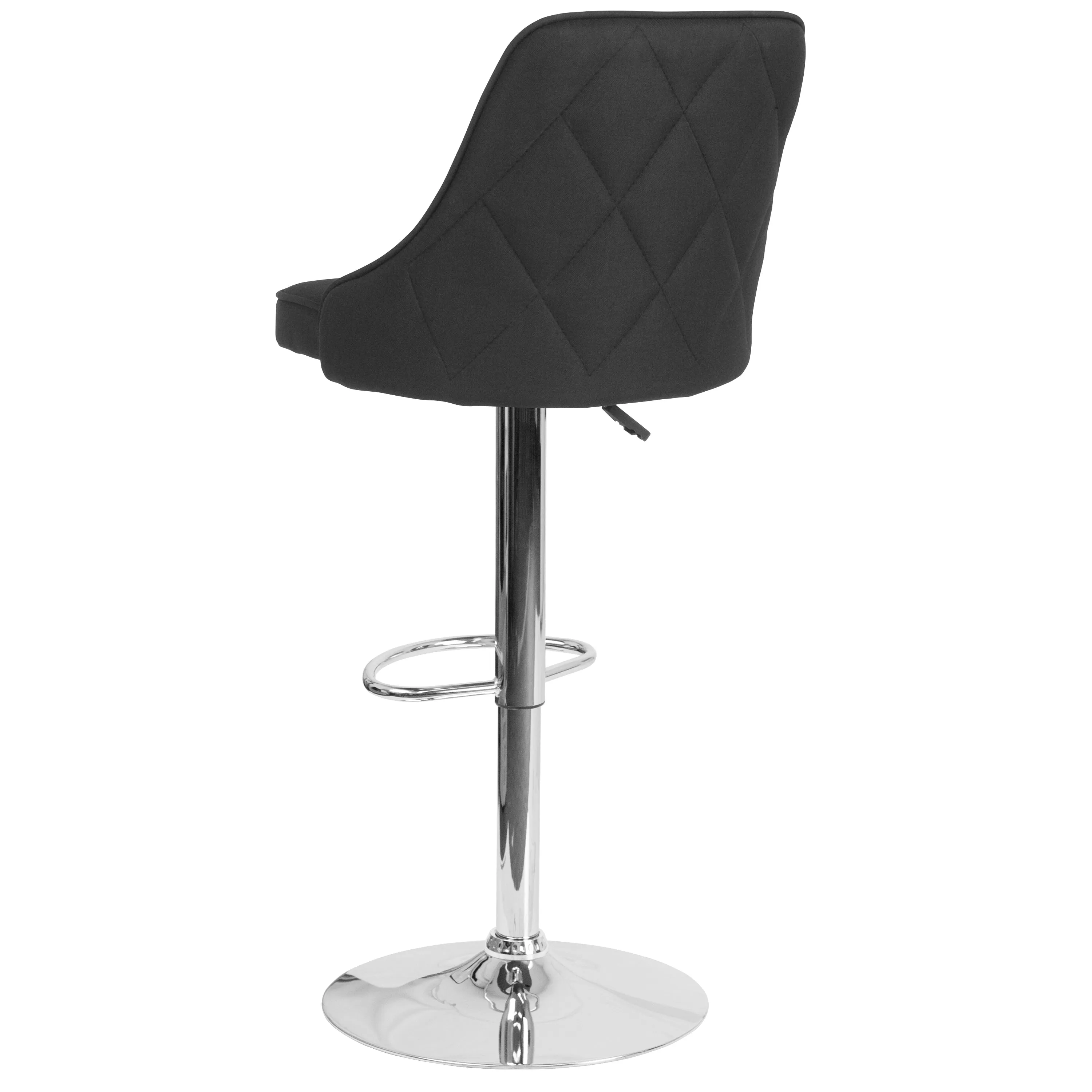 Black Fabric Barstool DS-8121A-BLK-F-GG