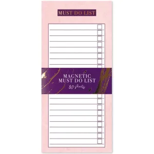 Calm Thoughts Magnetic To-Do List - 80 Sheets Shopping List Pad Peaceful Design Organising Tasks Reminders Errands