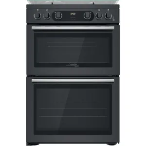 Cannon by Hotpoint CD67G0C2CA-UK 60cm Double Oven Gas Cooker - Anthracite Black