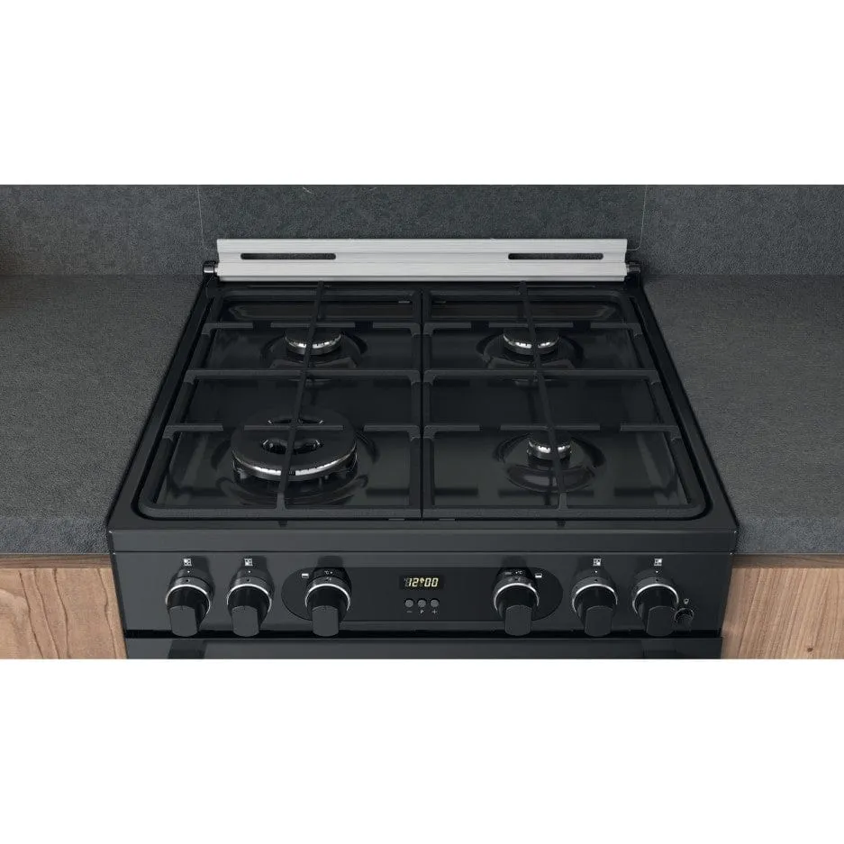 Cannon by Hotpoint CD67G0C2CA-UK 60cm Double Oven Gas Cooker - Anthracite Black