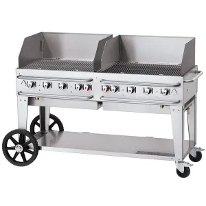 Crown Verity 60" Rental Grill Windguard Package (50 Or 100 Lb Tanks Only) LP with Single Gas Connection CV-RCB-60WGP-SI50/100