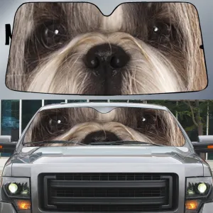 Cute Shih Tzu's Eyes Beautiful Dog Eyes Car Sun Shade Cover Auto Windshield