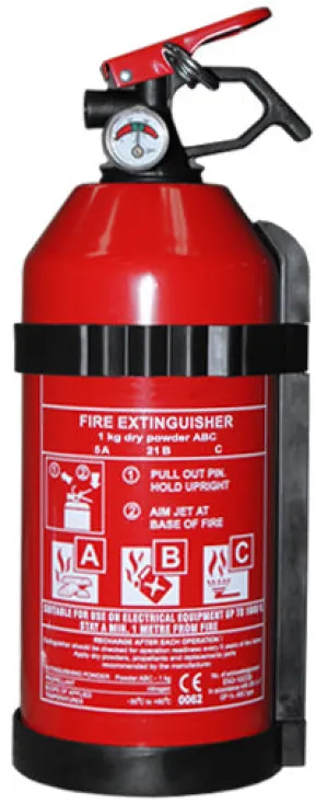 Dry Powder Fire Extinguisher & Gauge 1kg