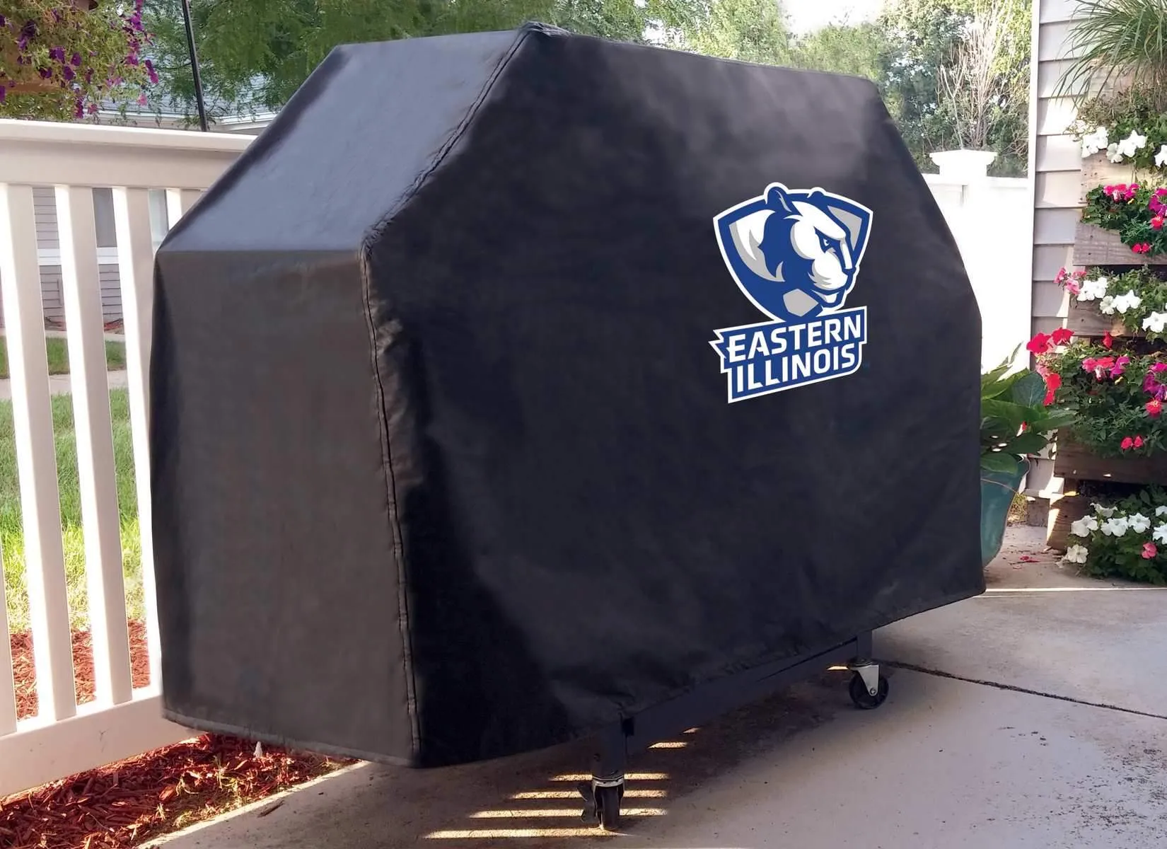 Eastern Illinois Panthers HBS Black Outdoor Heavy Duty Vinyl BBQ Grill Cover