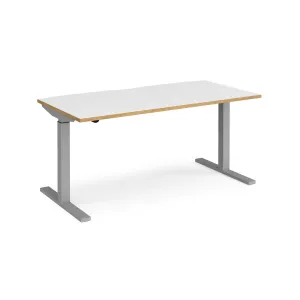 Elev8 Mono straight sit-stand desk 800mm deep - White