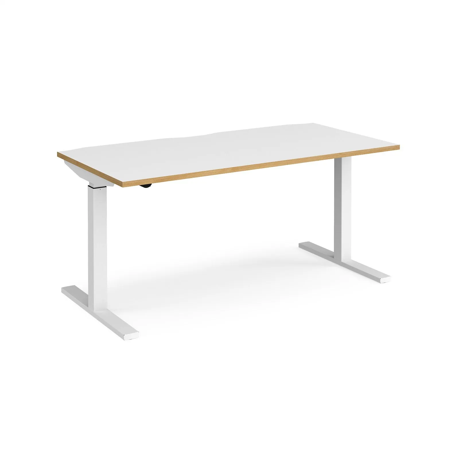 Elev8 Mono straight sit-stand desk 800mm deep - White