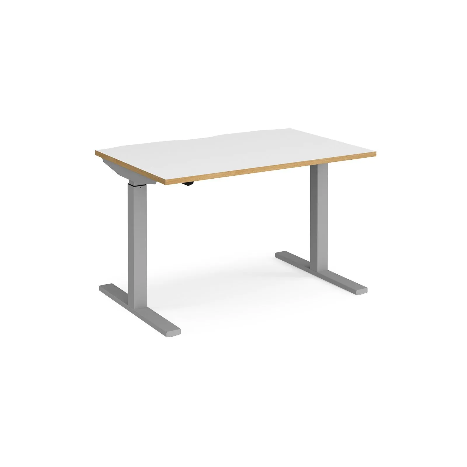 Elev8 Mono straight sit-stand desk 800mm deep - White