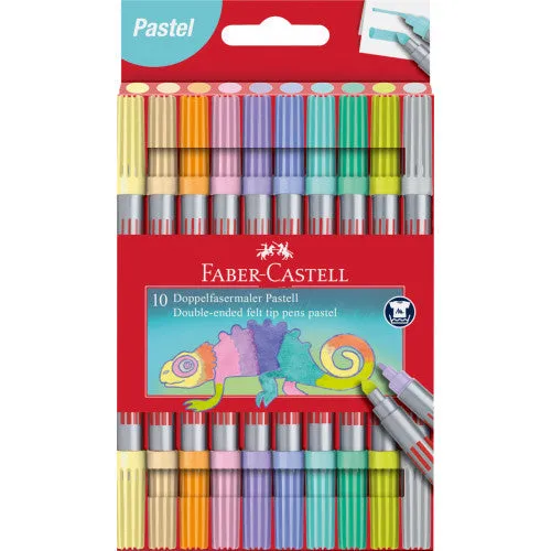 Faber-Castell Double Fibre-tip Pastel set of 10