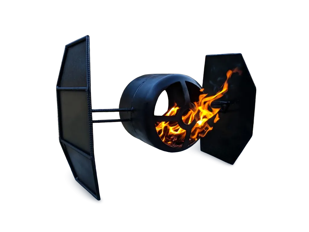 Fire Pit DIY Plans Star Wars Fighter Outdoor Heater Garden Backyard Patio Decor