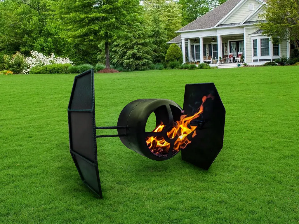 Fire Pit DIY Plans Star Wars Fighter Outdoor Heater Garden Backyard Patio Decor