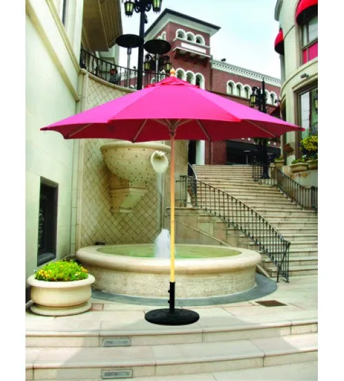 Galtech 136 - 9 FT Commercial Wood Market Umbrella / Single Pole