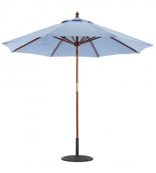 Galtech 9' Wood Market Umbrella With Pulley Lift - Frame Only