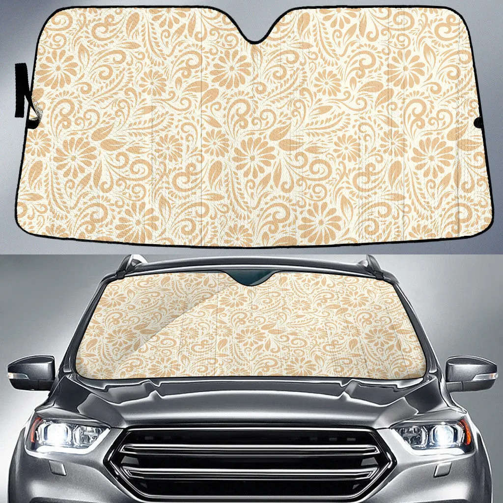 Hand Drawn Vintage Floral Pattern Printed Car Sun Shades Cover Auto Windshield Coolspod