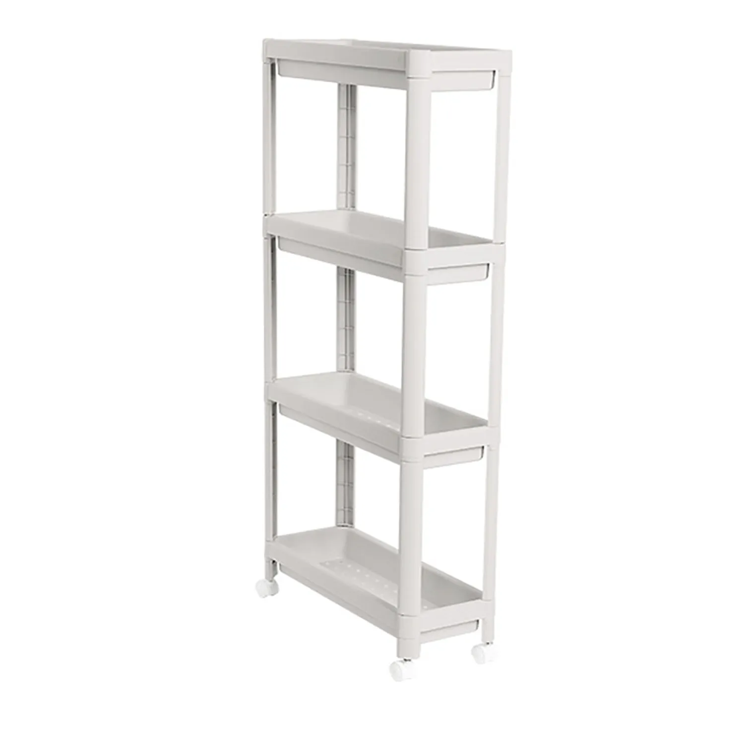 High Load-Bearing 4-Layer Gap Storage Rack with Wheels