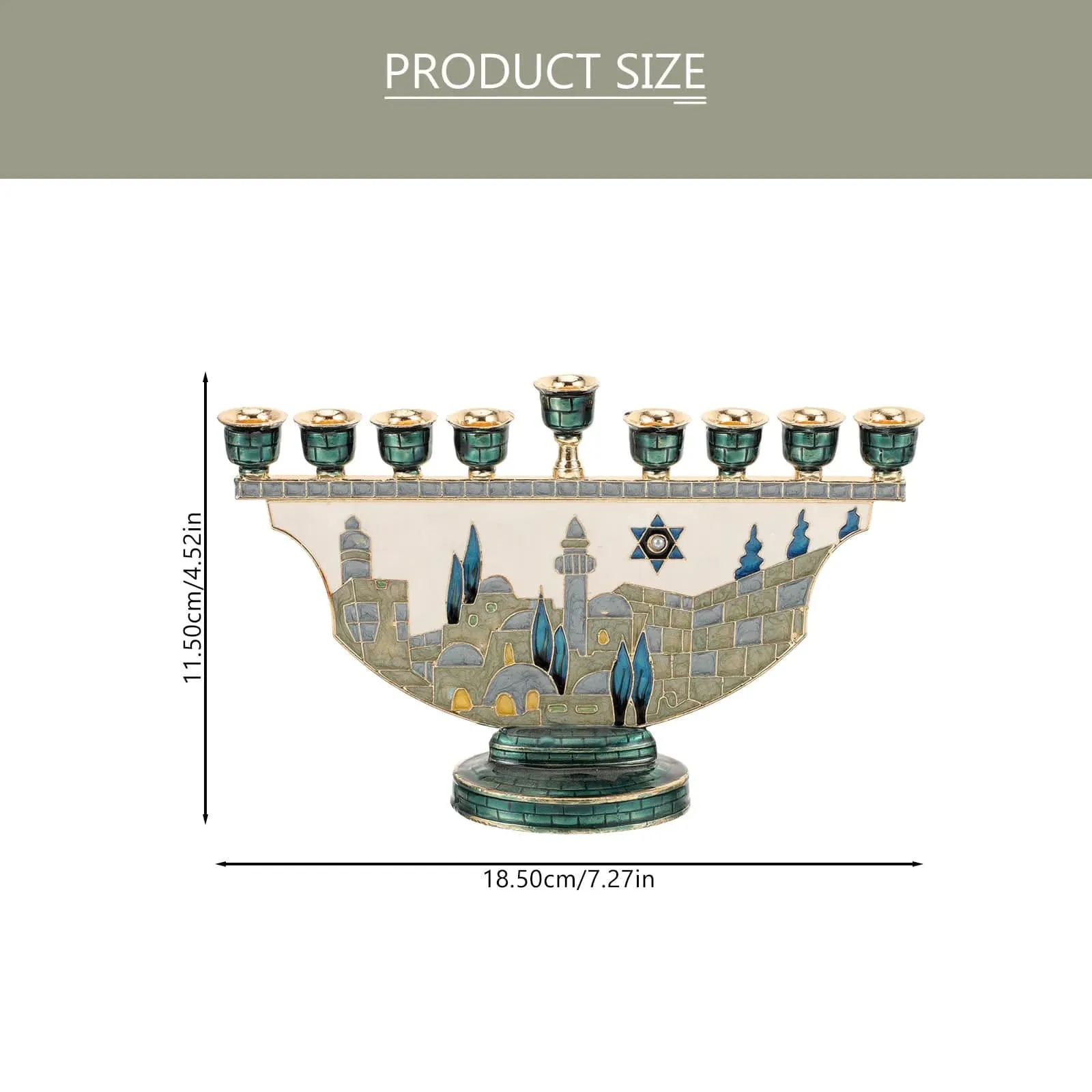 Jerusalem Design Hanukka Menorah