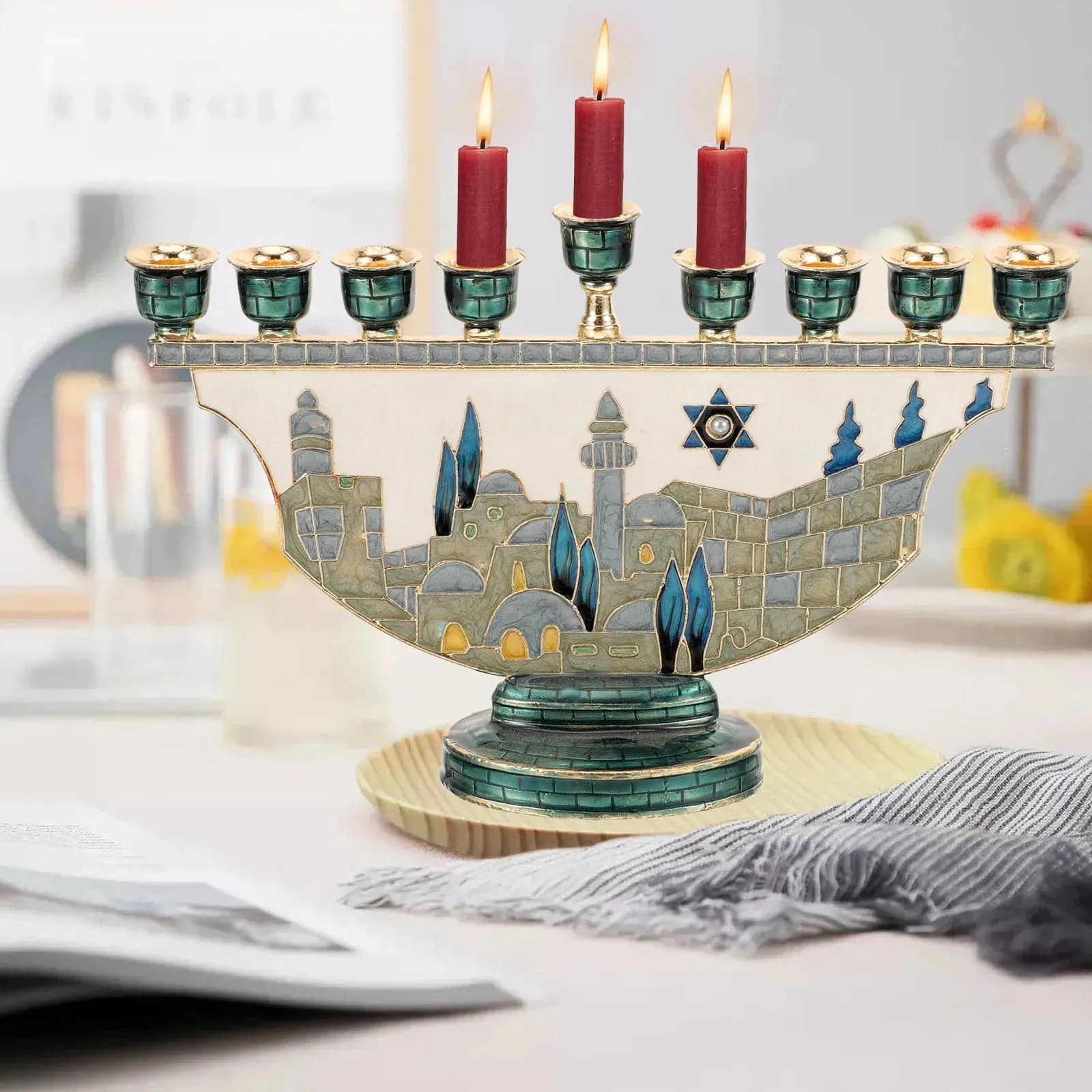 Jerusalem Design Hanukka Menorah