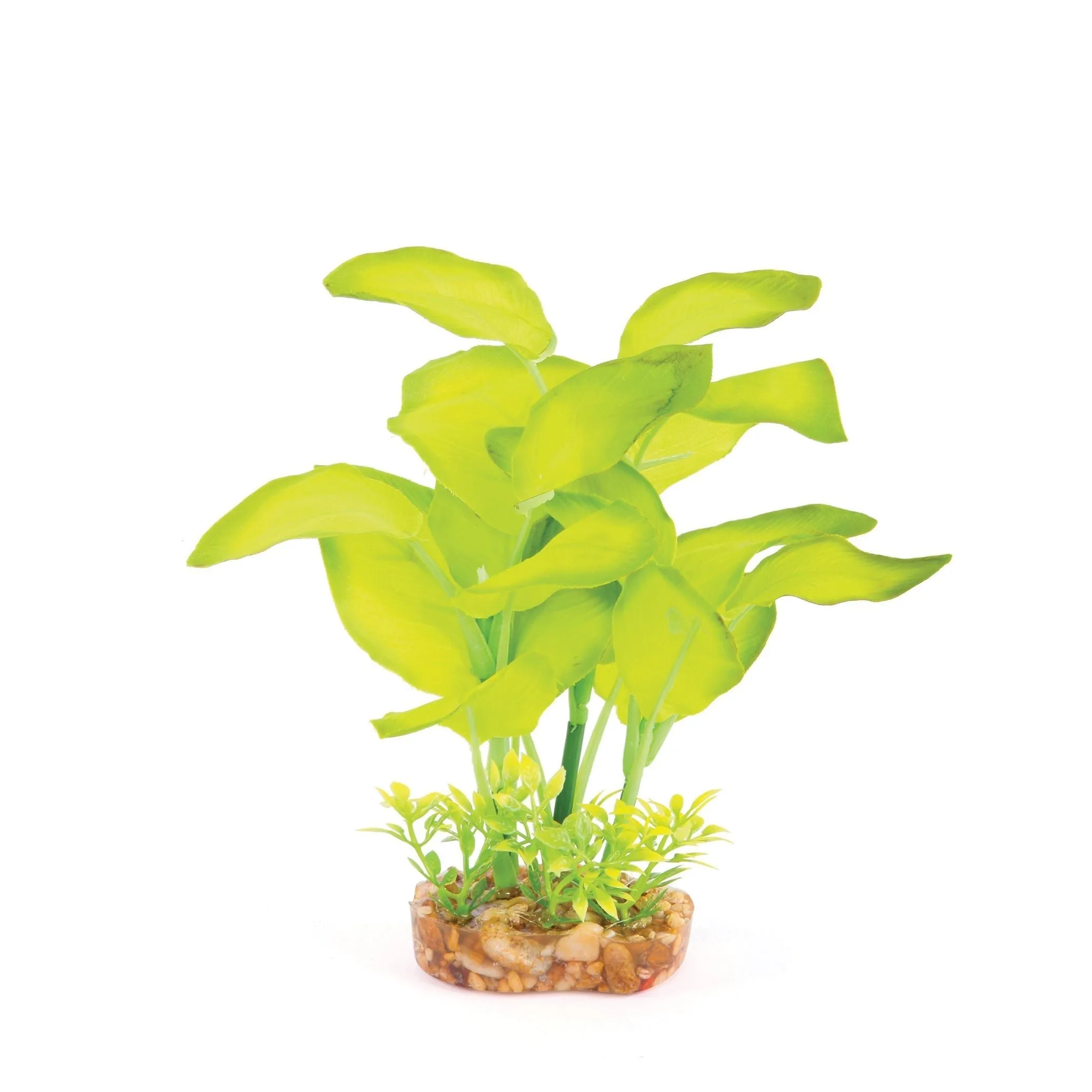 Kazoo Aquarium Artificial Plant Green Silk with Large Leaves 20cm***