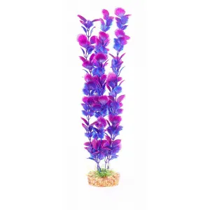 Kazoo Aquarium Artificial Plant Pink and Purple with Medium Leaves 30cm