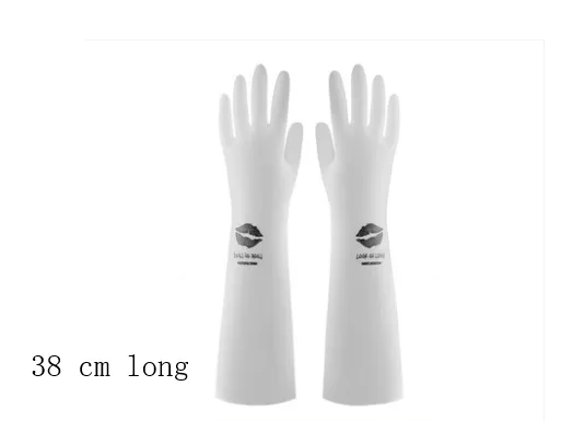 Kitchen dishwashing washing female cleaning housework Ding Qing washing clothes rubber rubber brush bowl gloves winter waterproof and durable