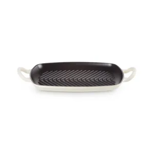 Le Creuset Signature Rectangle Grill Meringue 30x26cm