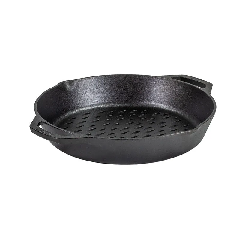 Lodge 12" Seasoned Cast Iron Dual Handle Grilling Basket