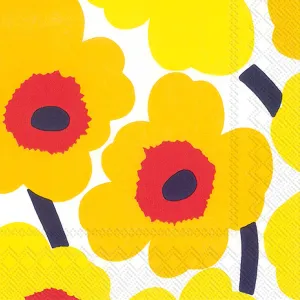 Marimekko Unikko Dark Yellow Cocktail Napkin