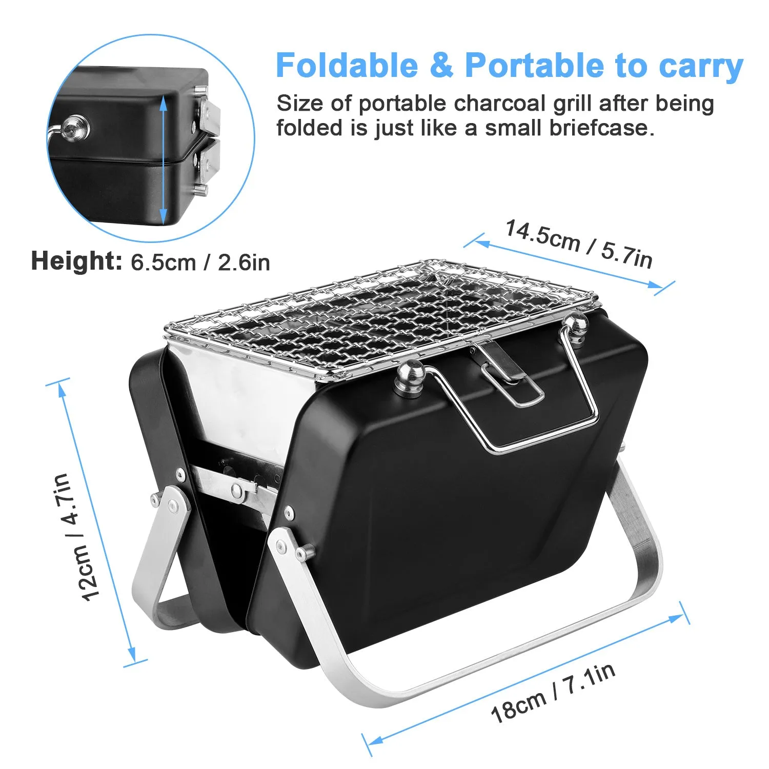 Mini barbecue grill outdoor folding portable 2 people small